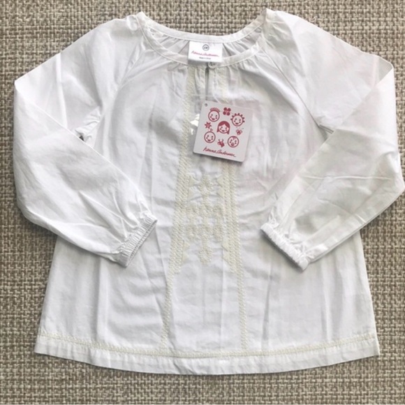 Hanna Andersson White Long Sleeve Blouse - Picture 6 of 6